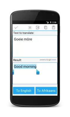 Afrikaans Translator android App screenshot 2